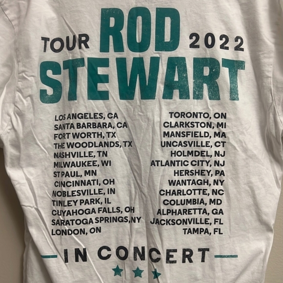 NWOT Men's Rod Stewart In Concert Tour 2022 T-shirt - Picture 6 of 7